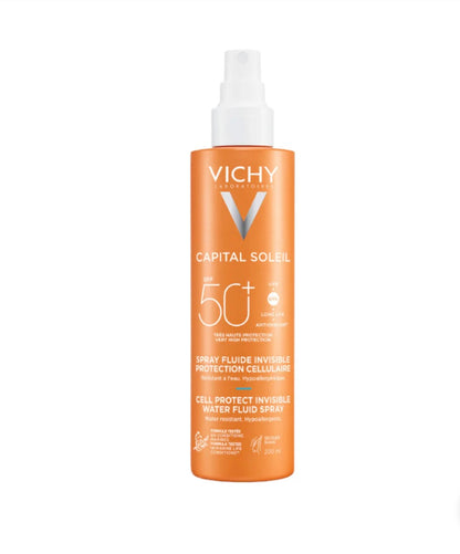 Vichy Capital Soleil Invisible Fluid Sunscreen Spray SPF50+ For Face And Body 200ml