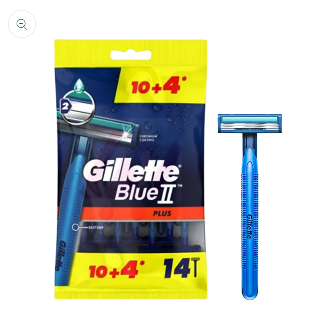 Gillette Blue 2 Plus Ultra Grip Disposable Razors For Men - 14Pcs