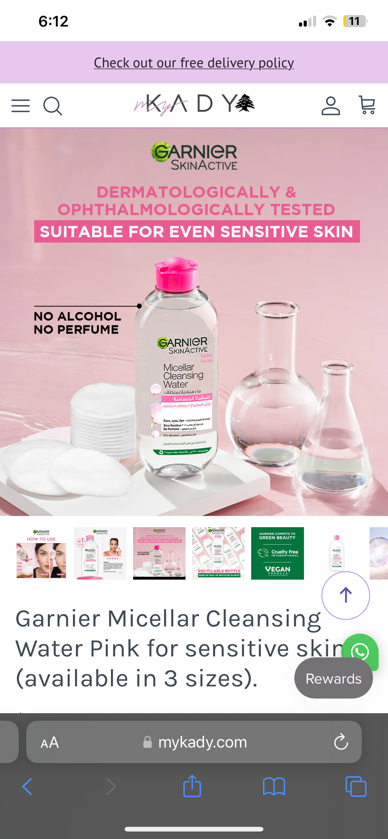 Garnier Micellar Cleansing Water Pink for sensitive skin 400ml